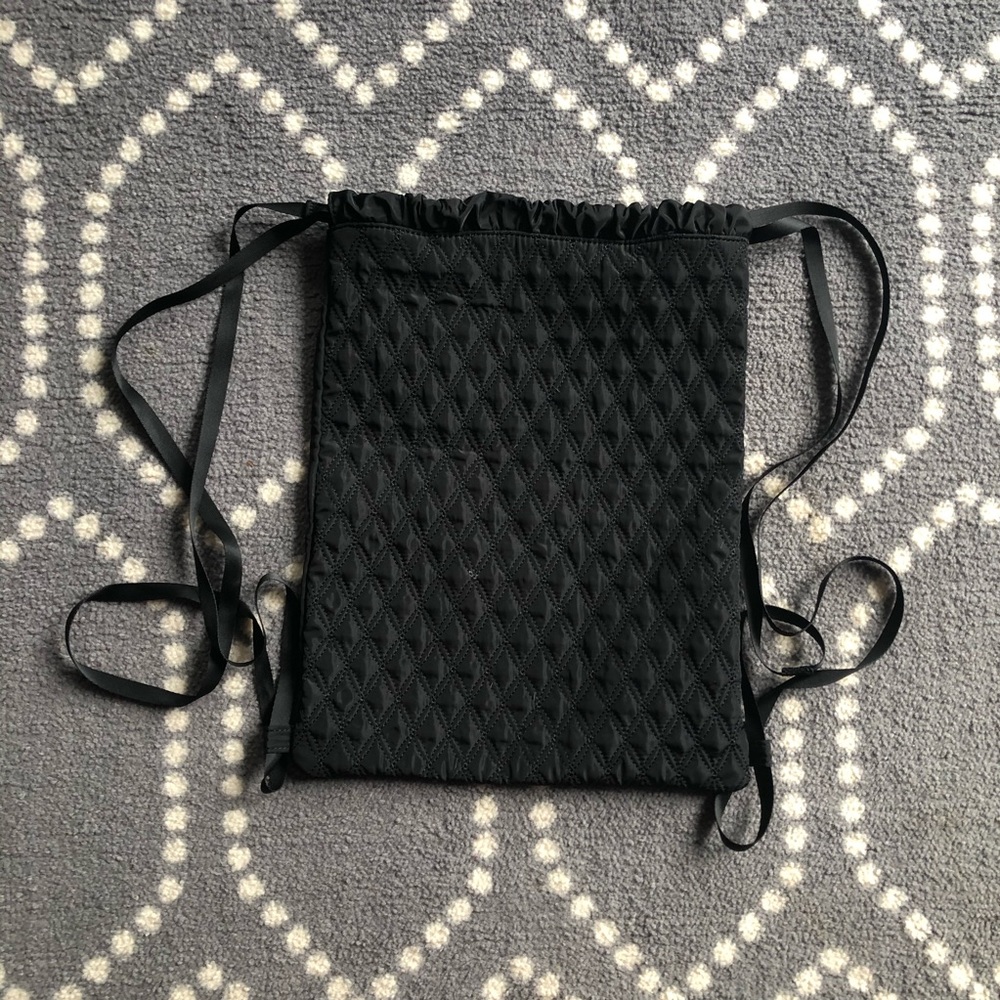 (Fabletics) Black Drawstring Athletic Bag - image 4